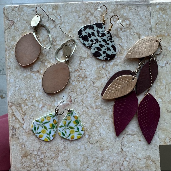 Jewelry - Bundle of Boho Mixed Color Earrings - 4 sets